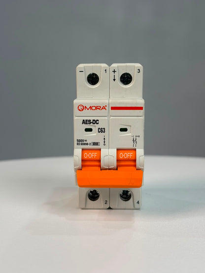 Mora 2P DC 500V Solar Mini Circuit Breaker MCB